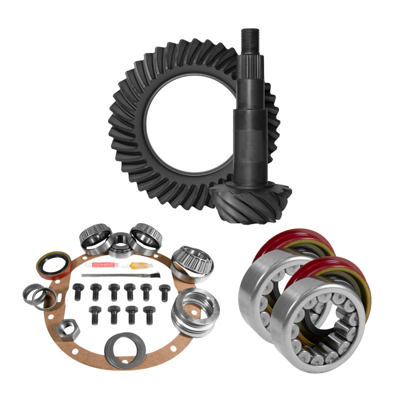 Yukon Gear & Axle Yukon Gear 8.5in GM 4.11 Rear Ring & Pinion Install Kit Axle Bearings 1.78in Case Journal