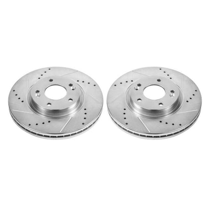 PowerStop Power Stop 10-12 Hyundai Santa Fe Front Evolution Drilled & Slotted Rotors - Pair