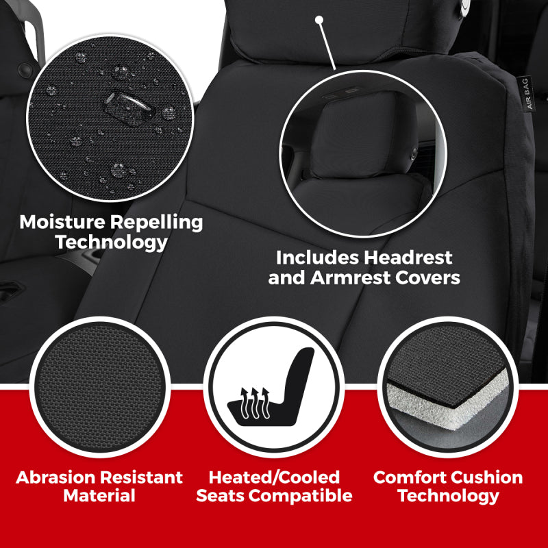 Covercraft 16-24 Chevrolet Traverse Endura PrecisionFit Third Row Seat Covers - Charcoal/Silver