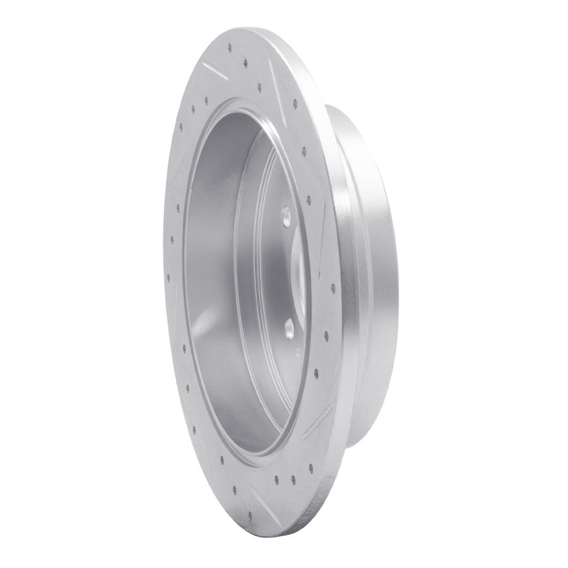 R1 Concepts R1 06-09 Hyundai AZERA Rear Left Drilled & Slotted Silver Brake Rotor