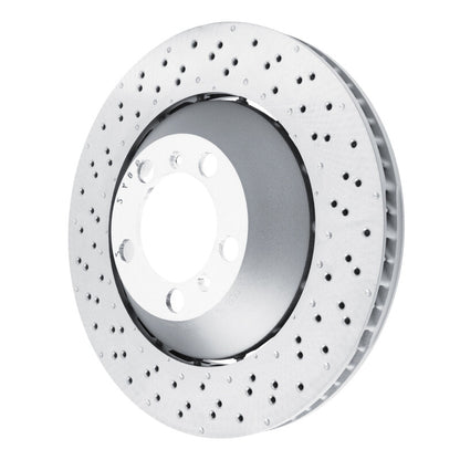 DFC 13-19 Porsche 911 Left Front Drilled Hi-Carbon Alloy Geomet Coated Rotor