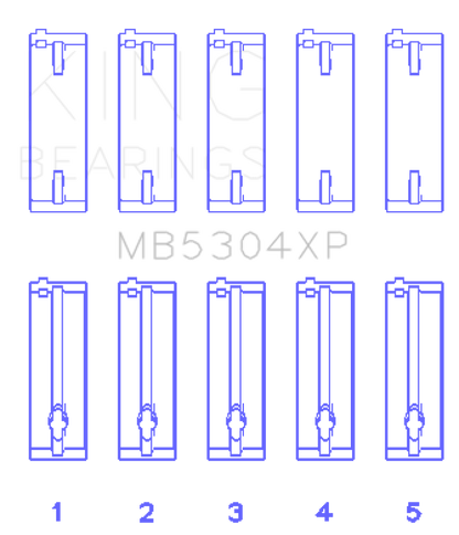 King Engine Bearings Mazda B6/B6-T/ZM/B3/B5 Main Bearing Set - Size STD