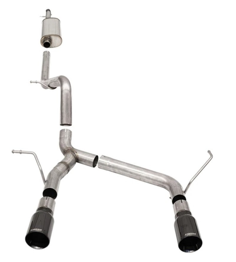 CORSA Performance Corsa 2007-2018 Jeep Wrangler JKU 3.6L Sport 2.75in Cat-Back Exhaust w/ Single 4in Black Tips
