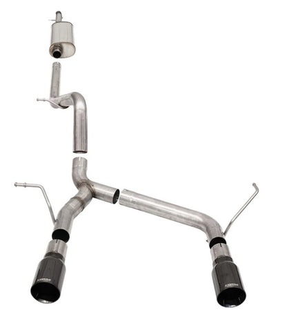 CORSA Performance Corsa 2007-2018 Jeep Wrangler JKU 3.6L Sport 2.75in Cat-Back Exhaust w/ Single 4in Black Tips