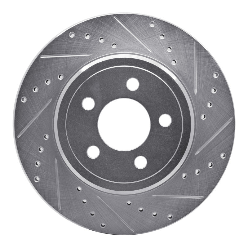 R1 Concepts R1 05-23 Chrysler 300 Rear Right Drilled & Slotted Silver Brake Rotor
