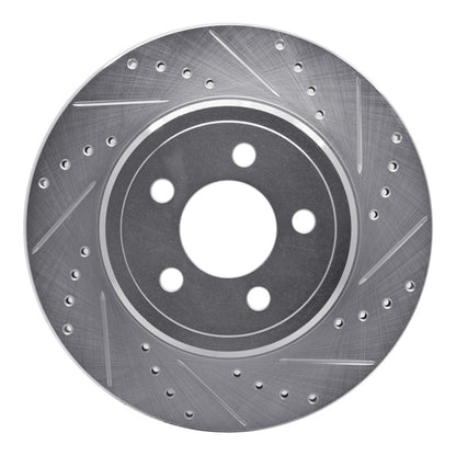 R1 Concepts R1 05-23 Chrysler 300 Rear Right Drilled & Slotted Silver Brake Rotor