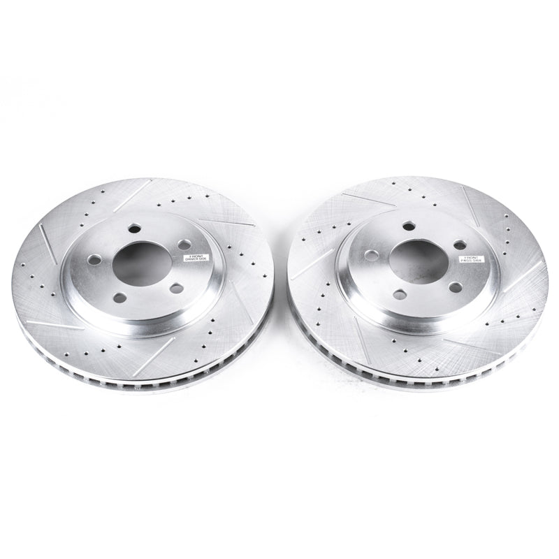 PowerStop Power Stop 05-14 Ford Mustang Front Evolution Drilled & Slotted Rotors - Pair