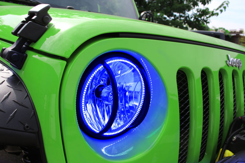 ORACLE Lighting Oracle 07-17 Jeep Wrangler Surface Mount LED Headlight Halo Kit - Blue