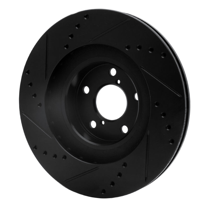 R1 Concepts R1 01-08 Saab 9-2X Front Right Drilled & Slotted Black Brake Rotor