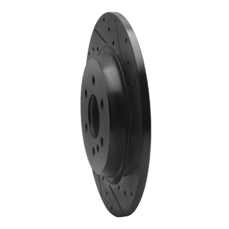 R1 Concepts R1 11-15 VPG MV-1 Rear Right Drilled & Slotted Black Brake Rotor