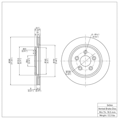 DFC 00-06 Ford Thunderbird Rear Brake Rotor