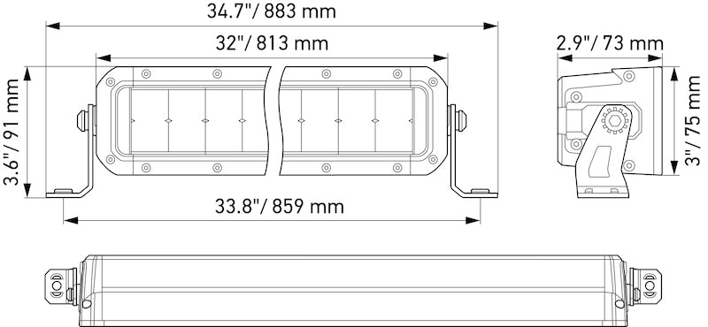 Hella Universal Black Magic 30in Tough Double Row Light Bar - Spot & Flood Light