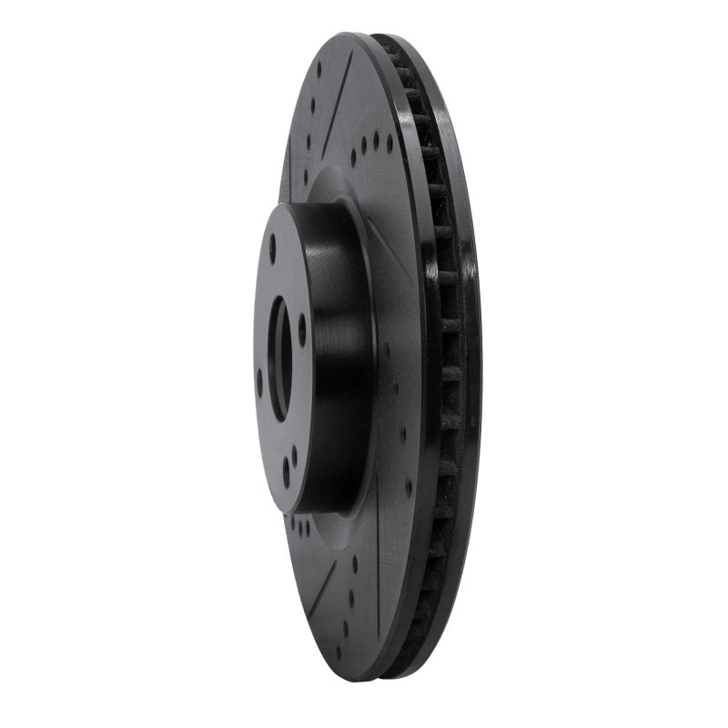 R1 Concepts R1 16-25 Fiat 124 Spider Front Left Drilled & Slotted Black Brake Rotor