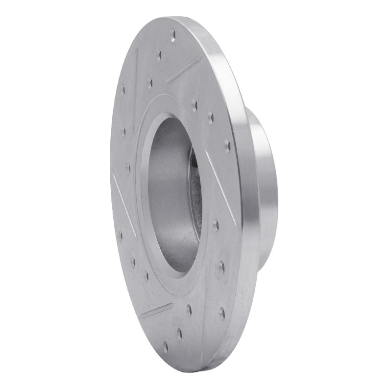 R1 Concepts R1 80-83 Subaru GL Front Right Drilled & Slotted Silver Brake Rotor