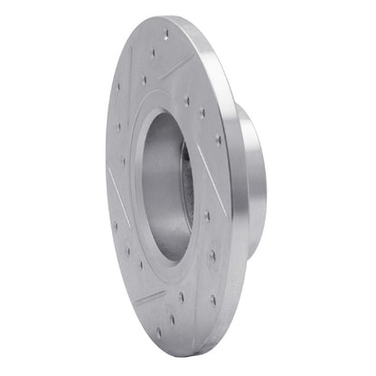 R1 Concepts R1 80-83 Subaru GL Front Right Drilled & Slotted Silver Brake Rotor