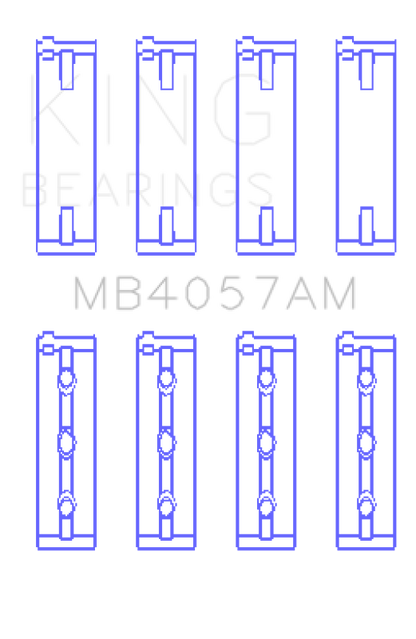 King Engine Bearings Honda C27A4 2.7L (Size STD) Main Bearing Set
