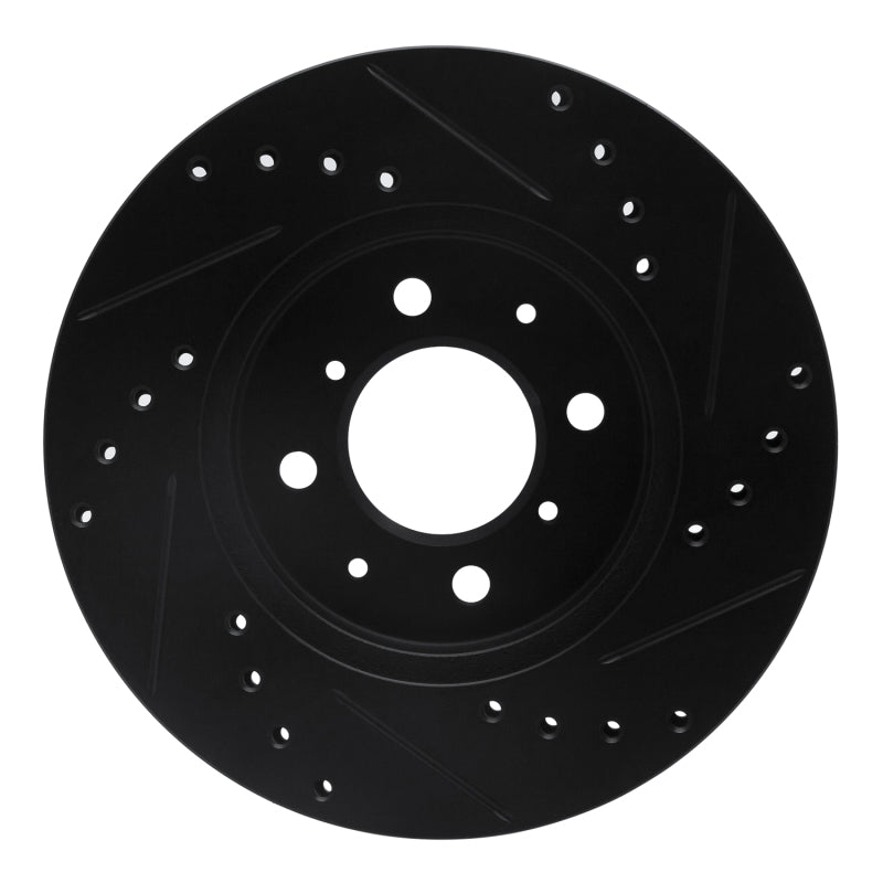 R1 Concepts R1 97-02 Peugeot 306 (Mexico) Front Left Drilled & Slotted Black Brake Rotor