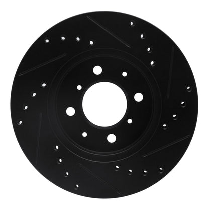 R1 Concepts R1 97-02 Peugeot 306 (Mexico) Front Left Drilled & Slotted Black Brake Rotor