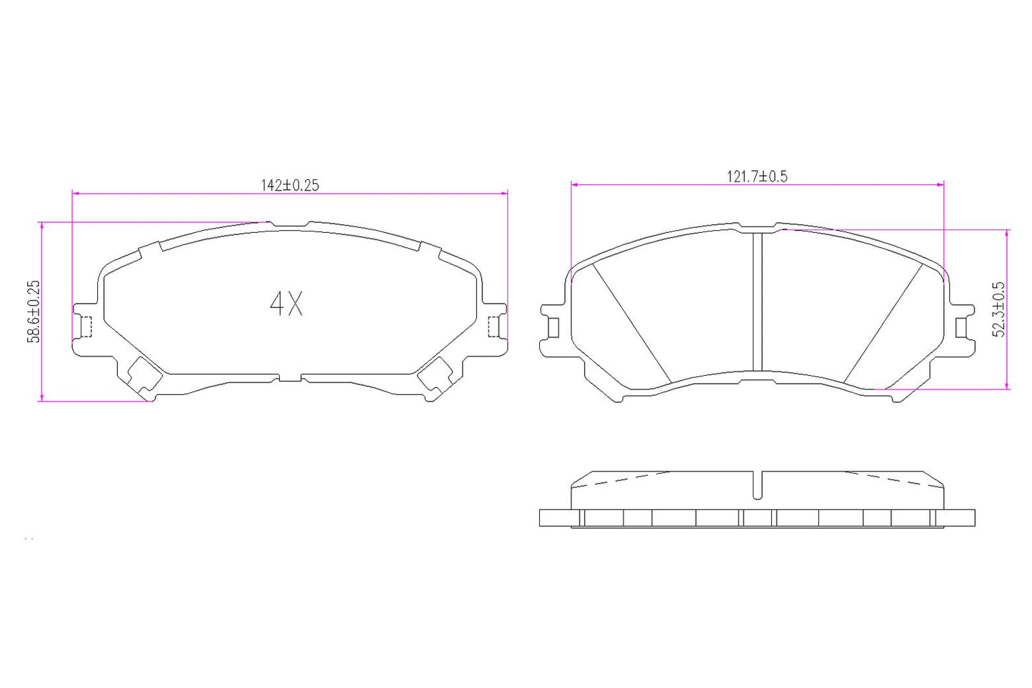 BOGAP R8210130 Brake Pad Set, Disc Brake