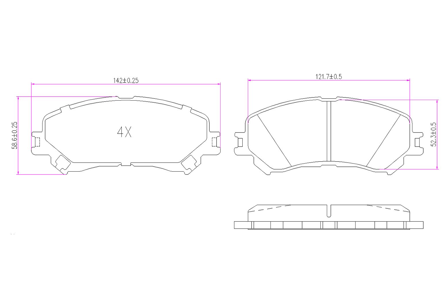BOGAP R8210130 Brake Pad Set, Disc Brake