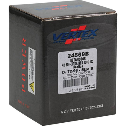 Vertex Pistons Vertex Piston 22-24 Beta RR 2T 300 300cc Cast Replica Piston Kit