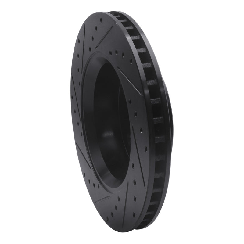 R1 Concepts R1 07-12 Dodge Nitro Front Right Drilled & Slotted Black Brake Rotor
