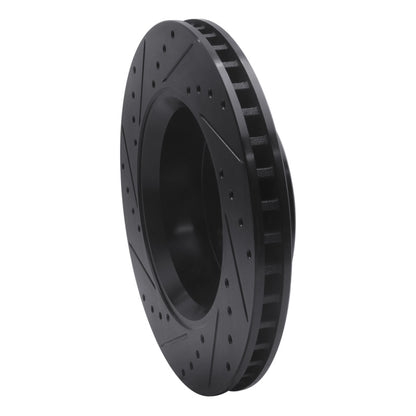 R1 Concepts R1 07-12 Dodge Nitro Front Right Drilled & Slotted Black Brake Rotor