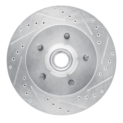 R1 Concepts R1 99-04 Ford Expedition Front Right Drilled & Slotted Silver Brake Rotor