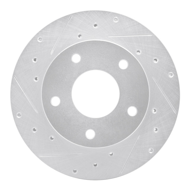 R1 Concepts R1 82-88 Chevrolet Camaro Rear Left Drilled & Slotted Silver Brake Rotor