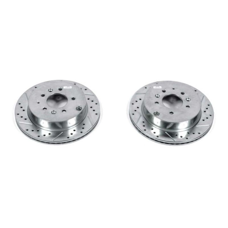 PowerStop Power Stop 07-12 Mazda CX-7 Rear Evolution Drilled & Slotted Rotors - Pair