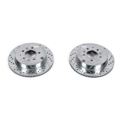 PowerStop Power Stop 07-12 Mazda CX-7 Rear Evolution Drilled & Slotted Rotors - Pair