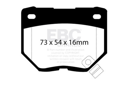 EBC 89-95 Nissan Skyline (R32) 2.6 Twin Turbo GT-R Redstuff Rear Brake Pads