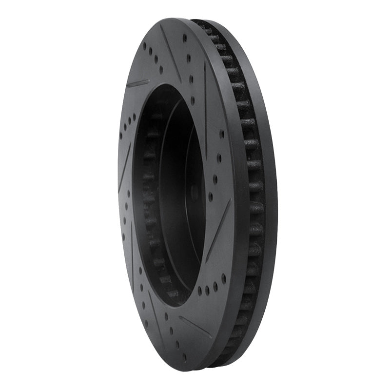 R1 Concepts R1 98-99 Cadillac DEVILLE Front Left Drilled & Slotted Black Brake Rotor