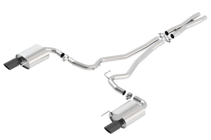 Borla S-Type Cat-Back 15-17 Ford Mustang GT 5.0L V8 MT/AT 2.5in pipe 4in tip (Black Chrome)