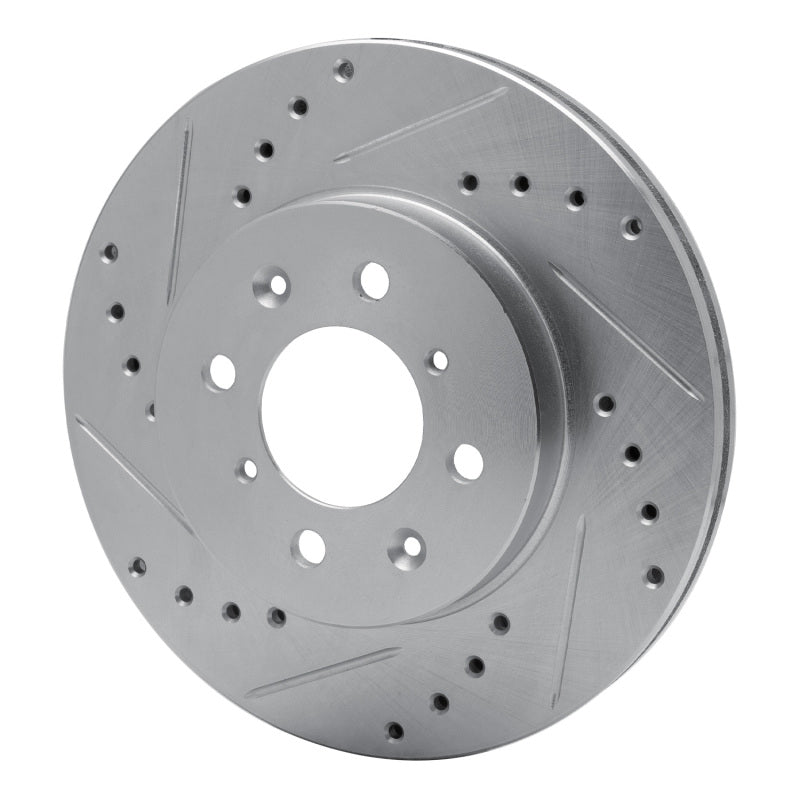 R1 Concepts R1 85-93 Chevrolet SPECTRUM Front Left Drilled & Slotted Silver Brake Rotor