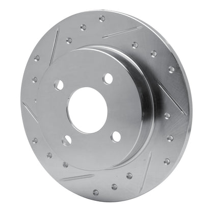 R1 Concepts R1 91-98 Saturn SW1 Rear Left Drilled & Slotted Silver Brake Rotor