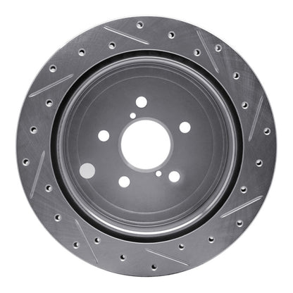 R1 Concepts R1 10-25 Scion FR-S Rear Left Drilled & Slotted Silver Brake Rotor
