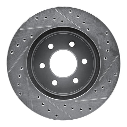 R1 Concepts R1 97-02 Dodge Dakota 4WD Front Left Drilled & Slotted Silver Brake Rotor