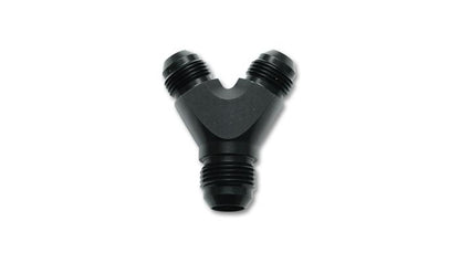 Vibrant Billet Aluminum Y-Block Fitting with 1/8in NPT Port - 1/2in NPT x 3/8in NPT x 3/8in NPT