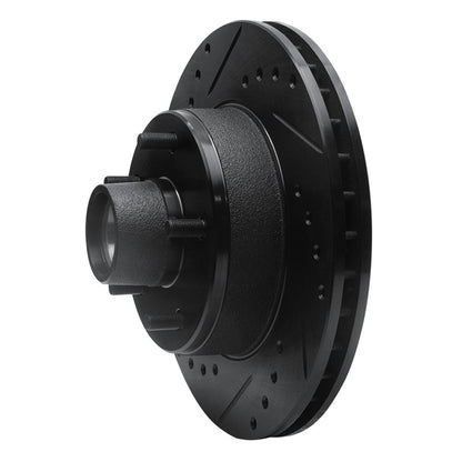 R1 Concepts R1 1978-1990 Buick Estate Wagon Front Left Drilled & Slotted Black Brake Rotor