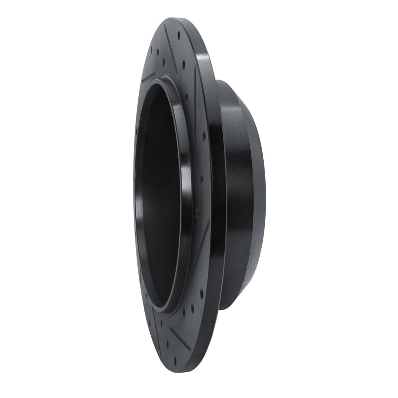 R1 Concepts R1 18-25 Jeep Wrangler Rear Left Drilled & Slotted Black Brake Rotor