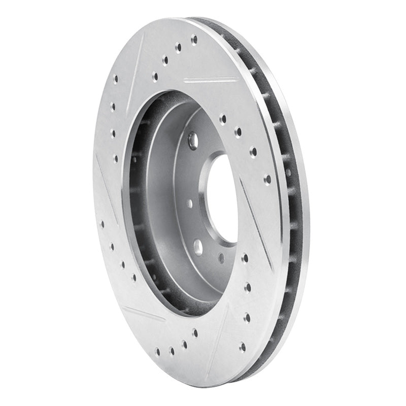 R1 Concepts R1 1998-2002 Acura CL Front Right Drilled & Slotted Silver Brake Rotor