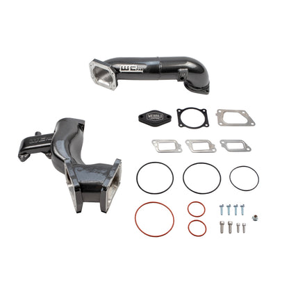 Wehrli 11-16 Chevrolet 6.6L LML Duramax High Flow Y-Bridge Kit - Semi-Gloss Black