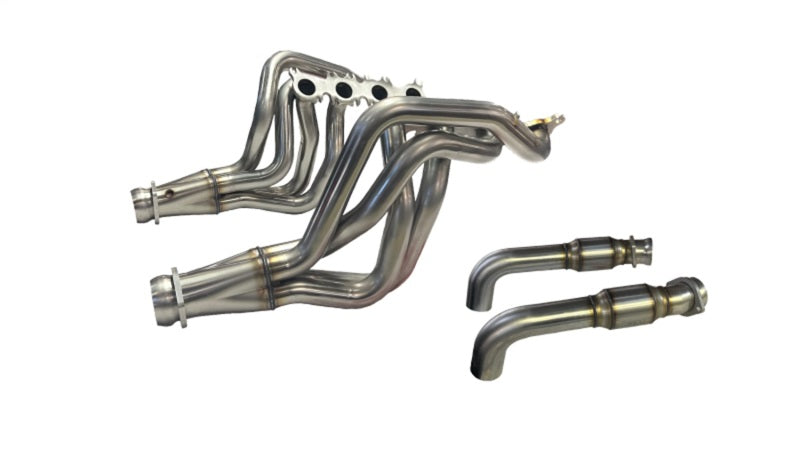 Kooks Headers Kooks 15-24 Ford Mustang GT/Dark Horse V8 5.0L 1-7/8in SS Headers w/ GREEN Catted Connection Pipe