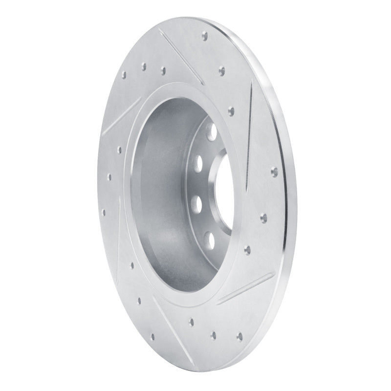 R1 Concepts R1 17-25 Audi Q2 (Mexico) Rear Left Drilled & Slotted Silver Brake Rotor