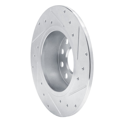 R1 Concepts R1 17-25 Audi Q2 (Mexico) Rear Left Drilled & Slotted Silver Brake Rotor