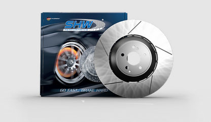 SHW Performance SHW 13-16 Porsche Panamera GTS w/o Ceramics Right Front Slotted Lightweight Brake Rotor (298615302C)