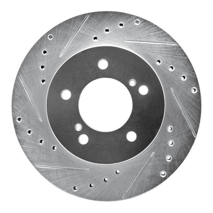 R1 Concepts R1 93-02 Mercury Villager Front Left Drilled & Slotted Silver Brake Rotor