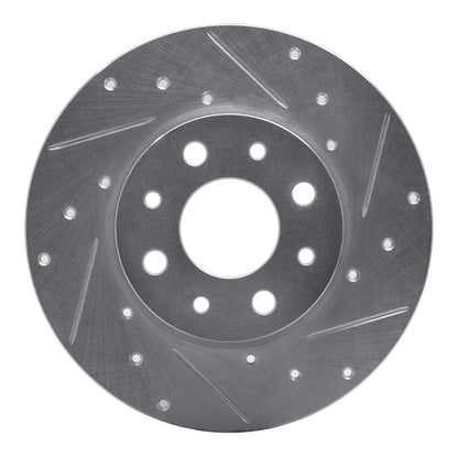 R1 Concepts R1 13-19 Fiat 500E Rear Right Drilled & Slotted Silver Brake Rotor