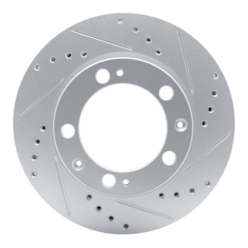 R1 Concepts R1 87-95 Porsche 944 Turbo Front Right Drilled & Slotted Silver Brake Rotor